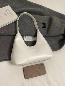 Niche Bag For Women 2025 New Casual Personalized Shoulder Simple Underarm Bag Fashionable Hand-Held Crescent Bag - Beige - View 8