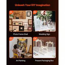 PET/Plexiglass Sheets, 5-Pack Plastic Sheet, 24 X 36 Inch 0.04 Inch Thick Transparent Clear Flexible Plastic Panels For Craft, Replacement Picture Frame Glass, DIY Display Project, Easy To Cut - Gói 5 - Xem 7