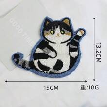 Posavasos, posavasos tejidos con diseño minimalista de gato, posavasos resistentes al calor y con aislamiento grueso para la mesa de la cocina, set de posavasos de gato lindo para decoración del hogar y protección de superficies, aptos para todo tipo de tazas