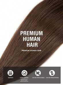 50 extensiones de cabello humano liso con punta en U, color natural, de 30 a 55 cm, invisibles, con base de seda y sin costuras, para mujeres.