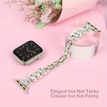 Metal Watch Straps For Women - Applicable To Ultra Se 10 9 8 7 6 5 4 3 2 1 Applicable To 44mm, 40mm, 45mm, 41mm, 49mm, 42mm, 38mm Women's Watch Straps (Excluding Watches)