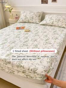 1 bộ gồm các họa tiết hoa, lá, tươi tắn và đơn giản, chất liệu thoáng khí, chống xù lông, dùng cho nệm, ga trải giường và mũ, dành cho bé trai và bé gái, học sinh, trang phục ký túc xá, cỡ giường đơn, giường đôi, giường cỡ Queen và giường cỡ King. - màu xanh lá - Xem 6