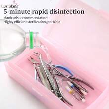 LUSLUKING 1pc Portable Nail Tool Sterilizer – Uses UV-C Light To Disinfect Manicure Instruments (Clippers, Scissors, Tweezers) Without Batteries, Perfect For Salons & Travel - Multicolor - View 1