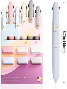 Ddaowanx Multicolor Pens, 4-In-1 Colored Ballpoint Pen 0.5mm Fine Point Smooth Writing,Nurse Accessories Work,Gifts Teen Girls,6-Count - 12塊莫蘭迪+馬卡龍 - 查看 11