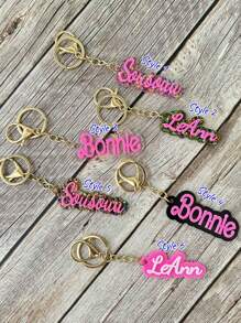 1 Custom Acrylic Keychain - 3D Name/Letter, Colorful Shiny Letter, Valentine's Day Gift, Backpack Tag, Women's Fashion Accessories Durable Glitter Key Chain, Cute Keychain Ornament, Glitter Effect, Bright Letter Customization, Personalization, Unique