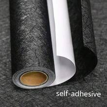 15.7" X 118" Black Silk Wallpaper Embossed Self Adhesive Peel And Stick Wallpaper Contact Paper Removable Waterproof Kitchen Vinyl Wrap Cabinet Furniture Textured Renter Friendly Wall Gift Paper - 深綠色 +工具 - 查看 6