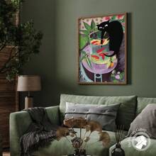 1 buc. Poster fără ramă cu Matisse Goldfish cu pisică, imprimeu amuzant cu pisică, poster cu pisică neagră