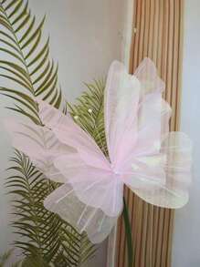 1/3/5pcs Silk Yarn Artificial Butterfly For Wedding Decoration,Giant Gauze Fake Butterfly Store Window Display,Outdoor Garden Decoration,Birthday Theme Party Decoration,Home Decor,Wreath Decoration,Large Flower Decoration,Centerpiece,Mother's Day,Gift