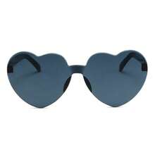 1 件定制透明果冻心形时尚眼镜，一体式心形时尚眼镜，多种颜色可选，可定制文字，婚礼、旅行、派对、街头摄影必备，定制时尚眼镜 - 彩色 - 查看 8