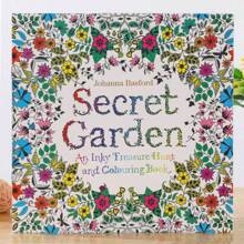1pc English Version Secret Garden Coloring Book For Adults, Stress Relief Hand Drawing Painting Book, Student Graffiti Drawing Book