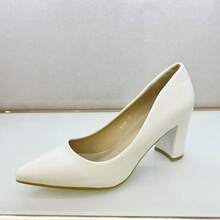 Classic Pointed Toe Elegant Formal High Heels - White - View 2