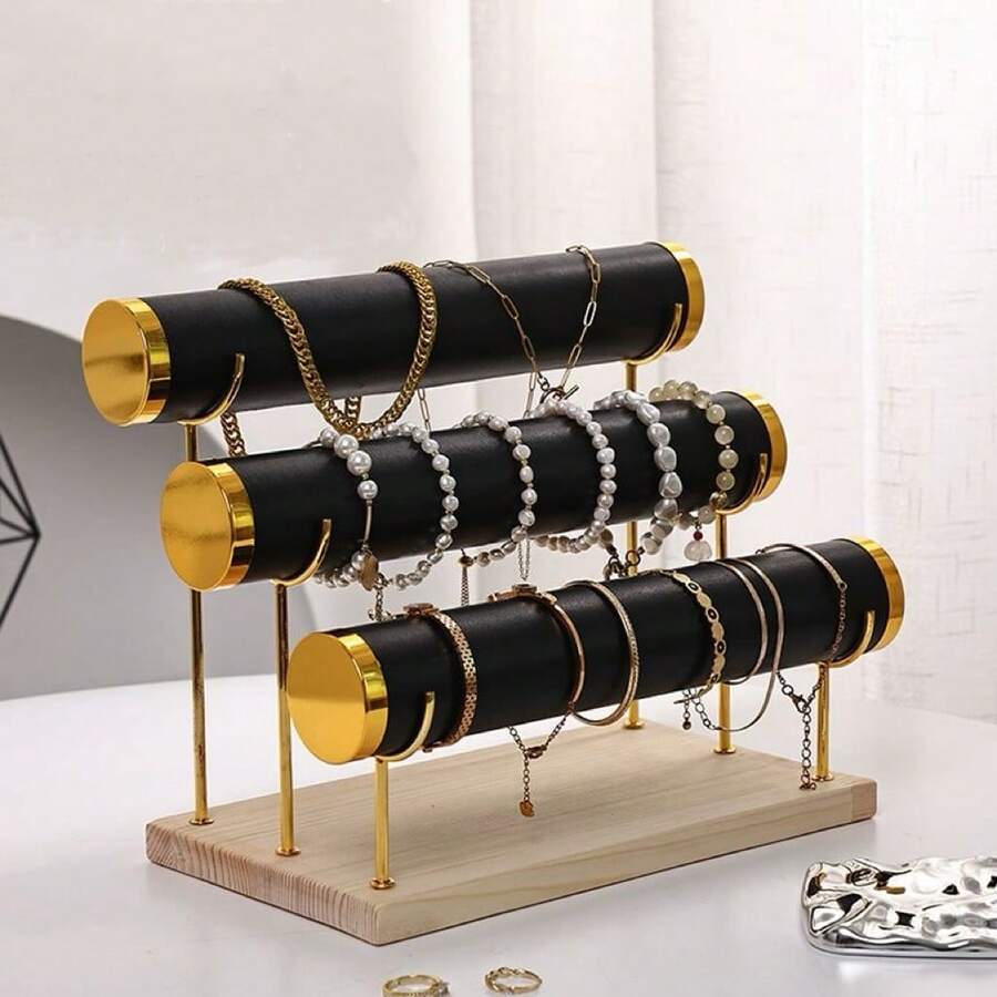 三层手链展示架，用于珠宝、手表、手链、手链套装、发带、高档珠宝及配饰的展示收纳架。 - 多色 - 查看 1