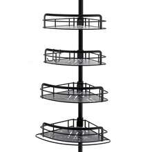 4-Tier Corner Shower Caddy, Fits 32.3-116.5 Inch  No Drilling Shower Shelf For Inside Shower Home Bathroom Decor Bathroom Organizer Summer - 黑色 - 查看 2