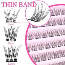 Fluffy Lash Clusters Individual Eyelash Thick Cluster Eyelash Extensions D Curl Lashes Clusters 110Pcs Individual Lashes Wispy Cluster Lashes