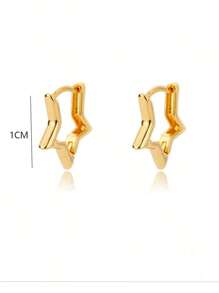 1 Paire De Boucles Doreilles Minimalistes En Forme De Petite Étoile, Bijoux En Acier Inoxydable Parfaits Pour Les Rendez-vous, Les Vacances Et Les Cadeaux Des Femmes