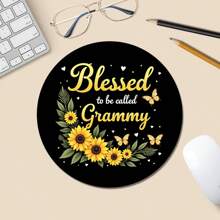 Mousepad Redondo com Base de Borracha Antiderrapante, Mousepad Engraçado, Adequado para Mouse de Computador Sem Fio de Mesa, Escritório e Casa, Suprimentos de Escritório Decorativos, Um Presente Adorável para Mulheres e Meninas