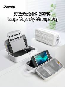 1pc Mechanical Style Protective Carrying Case For 2 (2025), Fits Switch OLED/Switch NS, With Handle, Built-In Stand, Holds 10 Game Cards, Portable, Shock-Resistant Game Card Storage - Multicolor - View 15