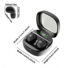 Auricolari invisibili, mini auricolari mini più piccoli, da usare senza luci lampeggianti, auricolari senza fili mini per dormire, adatti per orecchie piccole, regalo carino per la fidanzata, piccoli e portatili, suono stereo coinvolgente, controllo tattile intuitivo, mini auricolari senza fili con custodia di ricarica