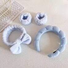 1 Packung Spa Stirnband zum Gesichtwaschen oder für Gesichtsbehandlungen, Hautpflege Stirnbänder, Make-up Haarband Schwamm, Frottee Stirnbänder, Gesichtswasch Stirnband, Volumen Haarband für Sport oder Yoga, Mode Accessoires für Frauen und Mädchen, tolle Geschenke, weiß, Haarband Stirnband für Frauen, Haraccessoires, Haarreifen
