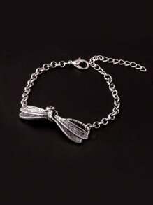1 Stück Armband mit Anhänger in Libellen-Form in Silberfarbe im orientalischen Stil