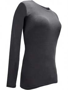 Women's Under Scrub Tee Crew Neck Long Sleeve-Shirt - Arang - View 4