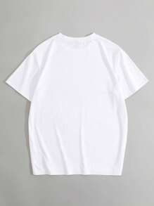 200g Cotton T-Shirt 2025 Men's New Short Sleeve Cotton Holiday Pattern Short Sleeve