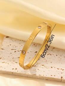 3pcs/Set 18k Gold Plated Stainless Steel 5-Flower Design Bangle Bracelet For Women, Summer Fashion , CZ Decorated, Waterproof & Fade Resistant, Suitable For Daily Wear, Parties And Gifts For Female Relatives & Friends