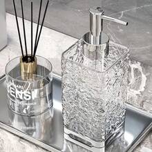 1 件豪华泡沫洗手液分配器 - 可再填充浴室沐浴露瓶，带按压泵，适合返校使用 - 彩色 - 查看 4