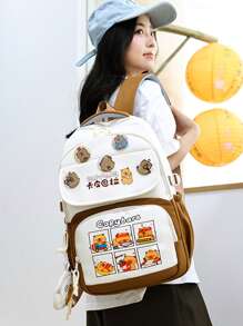 Capybara Backpack For Elementary School Boys & Girls, Lightweight Large Capacity Backpack For Middle/High School Students
