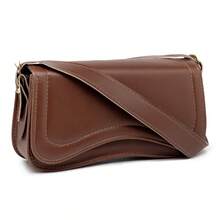 Women's Baguette Shoulder Bag - Camel - View 6