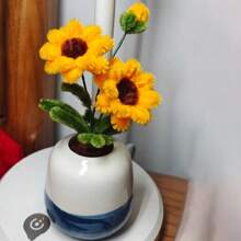 300 Stücke flauschige Pfeifenreiniger Bastelbedarf, goldene Bouquet-Zubehör, Sonnenblumen-Pfeifenreiniger im Großeinkauf, DIY Blumenstrauß Set, Pfeifenreiniger Sonnenblumen Bouquet Herstellung, Bastelbedarf, Abschlussgeschenk, Hochzeitsgeschenk, Muttertagsgeschenk
