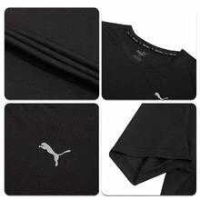 Puma 男士短袖休闲透气圆领运动T恤 - 黑色 - 查看 6