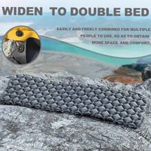 Lightweight 5cm Inflatable Camping Mattress With Pillow | Ultra-Portable & Combinable For Multi-Person | Quick Deflate For Backpacking, Tent Camping & Outdoor Adventures