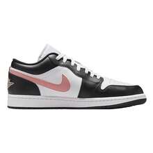 Men's Jordan 1 Low White/Rust Pink-Black (553558 165) - 白色 - 查看 3