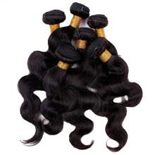 3 Peças Pacotes de Cabelo Humano Onda Corporal Dupla Trama, Cabelo Humano Não Processado Pacotes de Cabelo Trama para Mulheres, Cor Natural