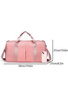 1PC 大容量运动行李袋，干湿分离独立鞋仓健身包，手提包，适合瑜伽健身旅行休闲度假 - 彩色 - 查看 10