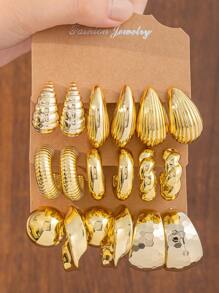 Set de boucles d'oreilles avec éléments marins élégants en CCB, style populaire européen et américain