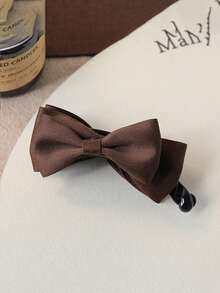 1pc Plain Polyester Fiber Minimalist Fashion Bow Banana Hair Clip Barrette, Suitable For Daily Use ,Hair Accessory ,School Accessories, Claw Clips, Clips For Hair, Hair Slide, Hair Claws, School Stuff, Elegant, College, Bows, Cute, Classy, Winter Outfit Women, Hair Accerssories - Multicolor - View 7