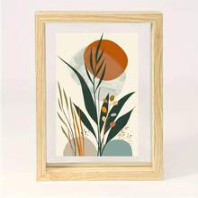 1 个浮动相框，透明双亚克力相框，垂直或水平展示多种尺寸的照片、植物或花瓣标本桌面家居装饰（无相纸、干花） - 彩色 - 查看 25