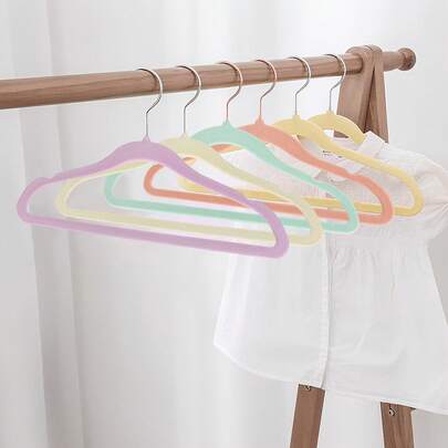  GRANDMA SHARK 20pcs/50pcs Kids Velvet Hanger, Children's Space Saving Hanger With Two Non-Slip Notches And 360° Hook,Small Hangers