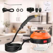 Handheld Steam Cleaner 2500W High Pressure Steam Cleaner For Home, Steamer For Cleaning With 3 Brush Heads, 2 Washers & Extended Rod, Steam Cleaner For Upholstery Kitchen Air Conditioning Bathroom To Remove Grime, Grease, Oil Fume, And More - 美規A型插(110-127V) - 查看 10