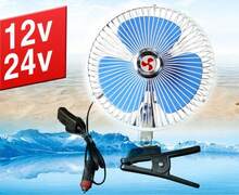 6 Ventilador Eléctrico de 8" para Vehículo – Clip Resistente, Funcionamiento Silencioso y Enfriamiento Instantáneo - Azul - Ver 5