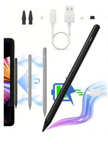 Bolígrafo digital compatible con iPad 9th 10th Gen, Apple Pencil 2nd Generation, carga rápida compatible con iPad Pro 11/12.9 3/4/5 Gen, iPad Mini 5/6, iPad 6/7/8, iPad Air 3/4/5, Apple Pen compatible con iPad 2018-2025