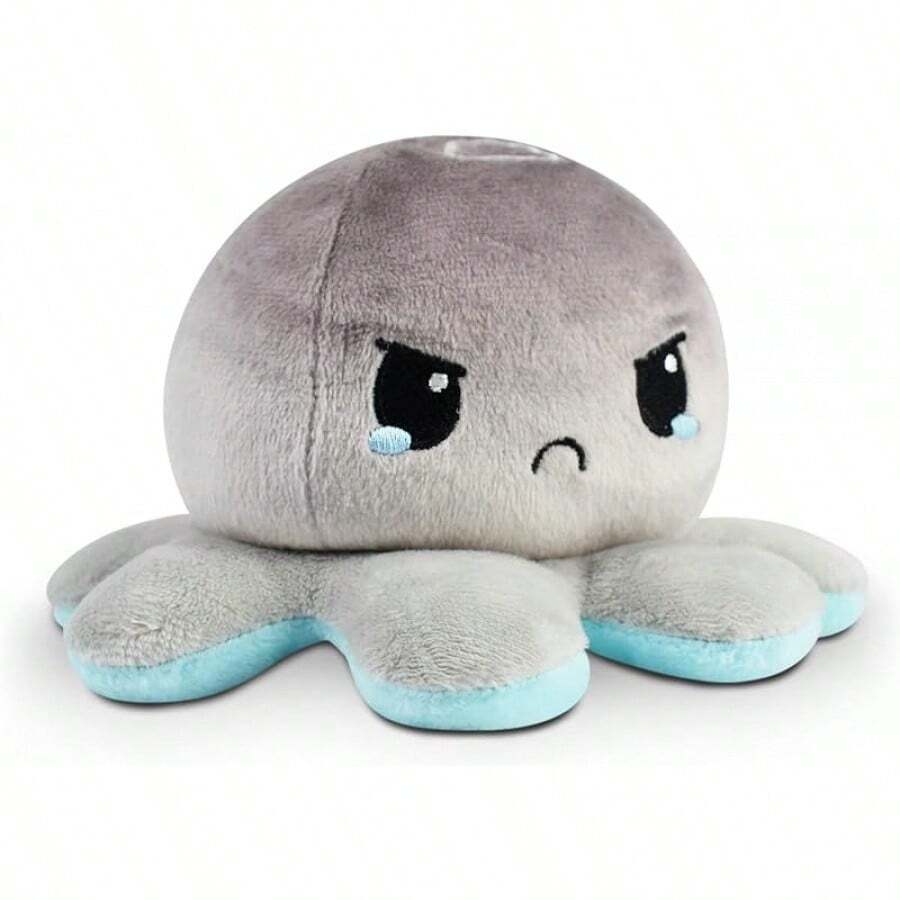 The Original Reversible Octopus Plushie - Pink + Aqua - Cute Sensory Fidget Stuffed Animals That Show Your Mood, 4 Inch - Bông tuyết + Đám mây - Xem 1