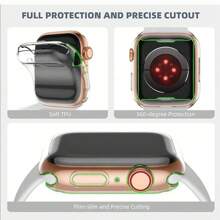 2 Packs Transparent 360° Shockproof Case For Apple Watch S10/S9/S8 | Full Coverage Slim Minimalist Design