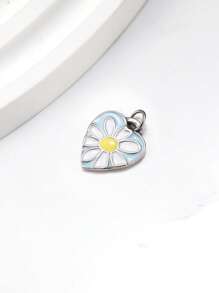 1 pièce Charm en argent 925 simple et unique en forme de tournesol, pendentif DIY. Bijou délicat, cadeau pour femmes ou hommes