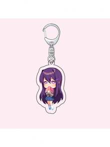 心跳文学部！约 8 厘米长，动漫 Sayori 亚克力 Chibi 动漫挂牌，动漫人物房间挂饰，动漫窗户挂饰，莫妮卡游戏角色钥匙扣，可爱动漫钥匙扣，卧室墙壁挂饰，家居装饰挂饰 - 彩色 - 查看 11