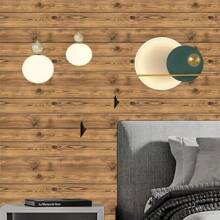1 Roll Vintage Wood Grain Wallpaper Brown Wood Strip Peel Off Vinyl Contact Paper Self-Adhesive Removable Cabinet Drawer Kitchen Table Living Room Dining Room Furniture Renovation Home Decoration DIY Easy To Install Wallpaper17.7inX196.8/118.1/39.3in Wall Paper Wall Stickers Room Decor Wall Decor
