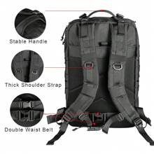 Großer Kapazität Wanderrucksack, taktischer Rucksack mit vielen Fächern, geeignet für Wandern, Radfahren und Outdoor-Sport, Rucksack für Wanderungen