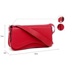 Women's Baguette Shoulder Bag - Merah - View 5